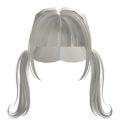 Low Pigtail Hair Extension (white) - Roblox
