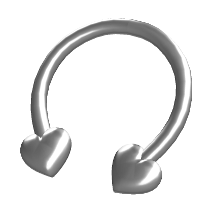 Roblox Item Silver Heart Nose Ring 1.0