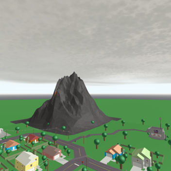 Volcano On Town Of Robloxia