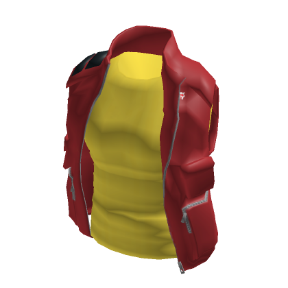 DKNY Red Open Gilet over Yellow Top | Roblox Item - Rolimon's