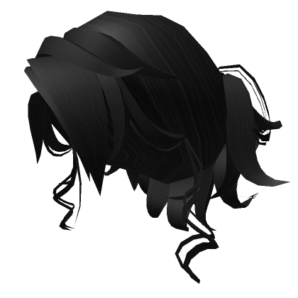 Roblox Item Messy Ponytail in Black