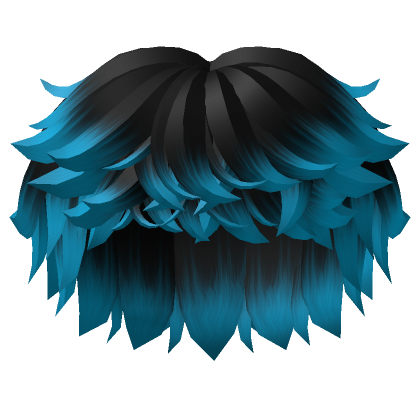 Messy Demon Boy Hair Sky Blue - Roblox