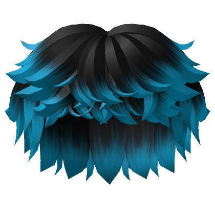 Black to Light Blue Cool Messy Boy Hair | Roblox Item - Rolimon's
