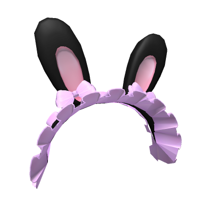 Roblox Item Bunny Bonnet Purple n Black