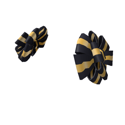 Roblox Item Festive Ribbons (Gold/Black)