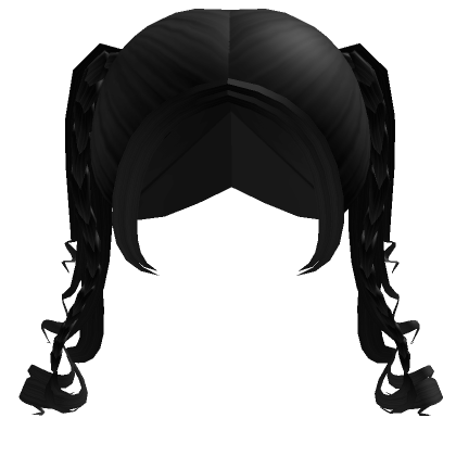 black cutesy pigtails | Roblox Item - Rolimon's