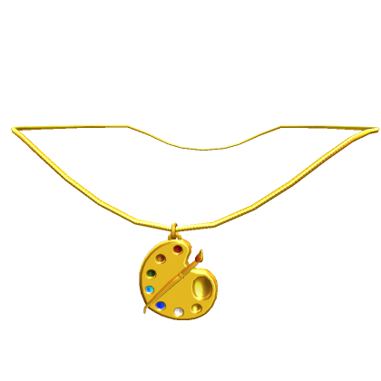 Roblox Item Orange art aesthetic necklace (1.0 gold)