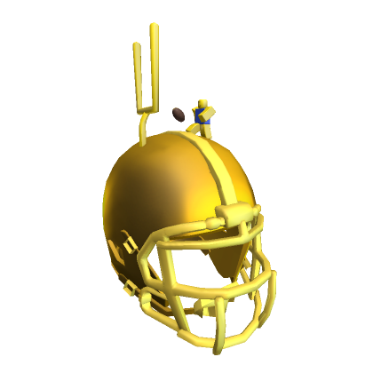 Golden football helmet of new arrivals participation