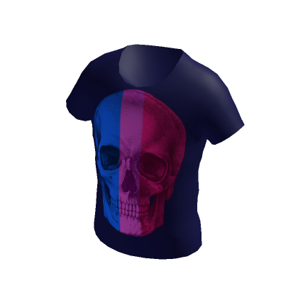 Roblox Item Threadless Pop Skull Culture: Bi Flag T-Shirt