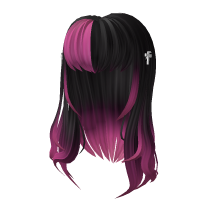 Messy K-Pop Emo Hair in Pink's Code & Price - RblxTrade