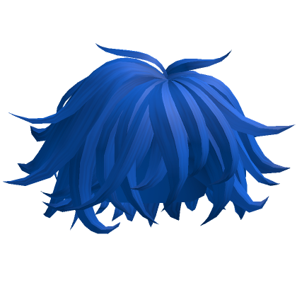 Messy Grunge Curly Blue Hair Roblox Png