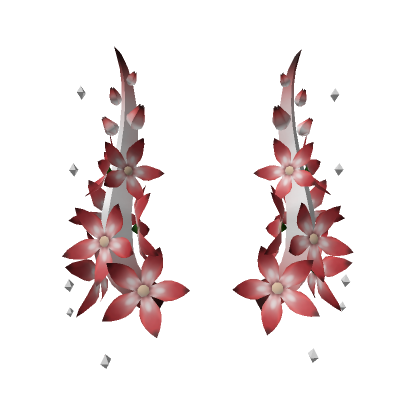 Roblox Item Floral Horns - Red