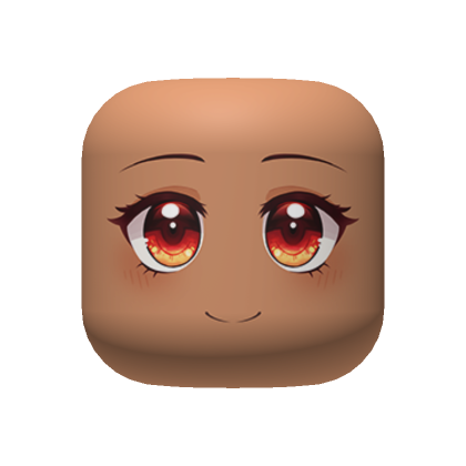 Red Happy Anime Face (nougat skintone) | Roblox Item - Rolimon's