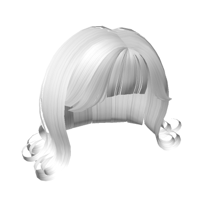 Roblox Item Cute Curly 80's Hair in White