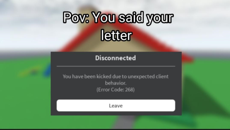 You have been kicked due to unexpected client behavior. (Error