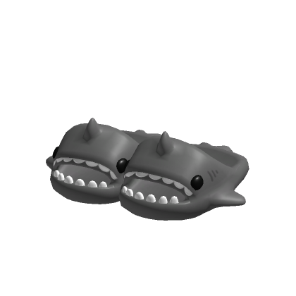 Roblox Item 3.0 Grey Shark Slippers