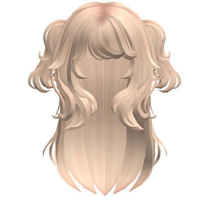 Brown Cute Wavy Hair with Short Pigtails's Code & Price - RblxTrade