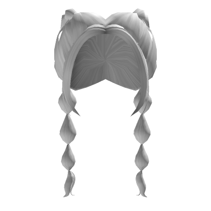 Roblox Item Low Bubble Braid Ponytails White