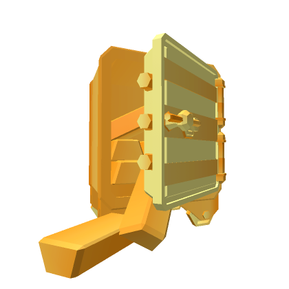Roblox Item Golden Safe With Gold Backpack