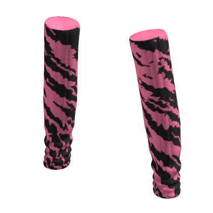 Roblox Item pink tiger print leg warmers