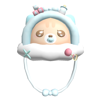 blue kawaii baby bear hat's Code & Price - RblxTrade