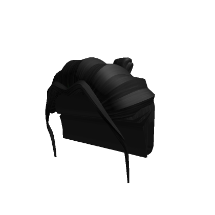Roblox Item hair combed back with bun - black