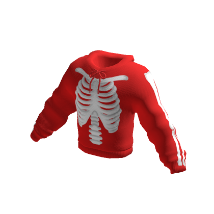 Y2K Skeleton Hoodie Red Roblox