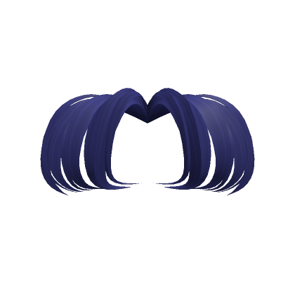 Arched Anime Bangs in Navy Blue