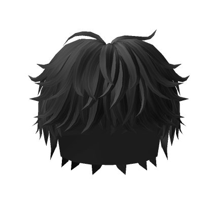 Messy Fluffy Hair in Black | Roblox Item - Rolimon's