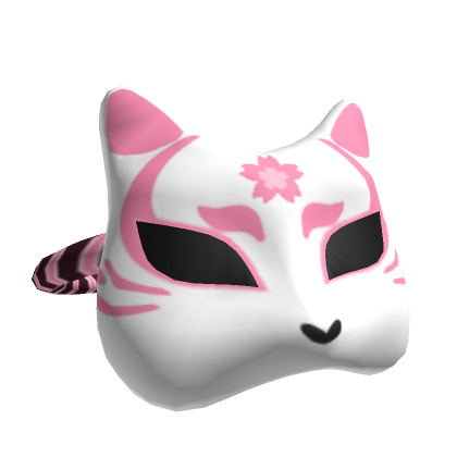 Roblox Item Pink Kitsune Mask Side