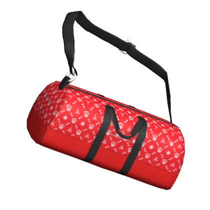 Roblox Item red designer duffle bag