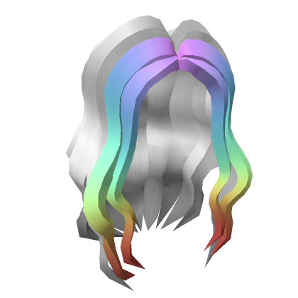 Black & Rainbow Wavy Hair's Code & Price - RblxTrade