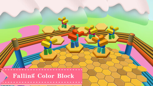 CUEIO: O chão vai cair! (Roblox)  Color Block Gameplay em Desenho