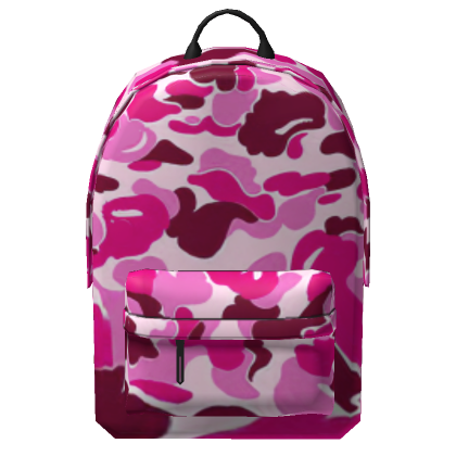 Camouflage pink backpack top