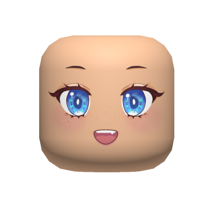 Surprised Popular Girl Face w Blue Eyes - Roblox