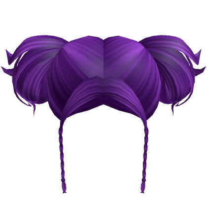 Roblox Item Cute Updo Pigtail Buns Purple