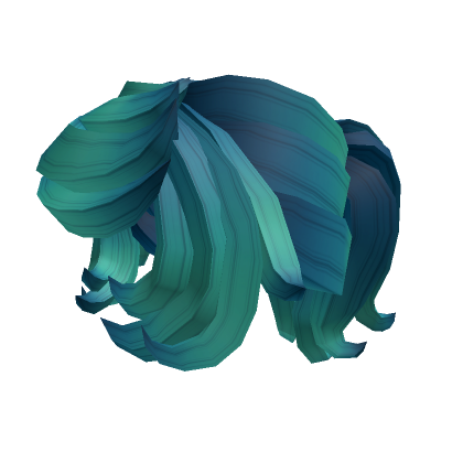 Roblox Item Short Emerald Hair in a Ponytail