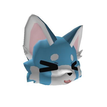 Roblox Item Excited Blue Red Panda Head