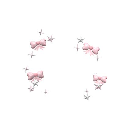Roblox Item Pastel Pink Bows, Stars & Sparkles Confetti