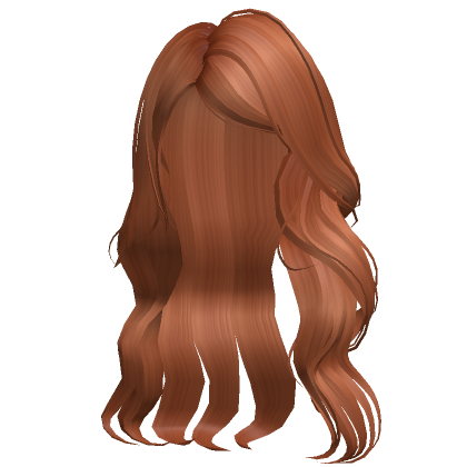 Roblox Item Long Wavy Side-Part Hair (Ginger)