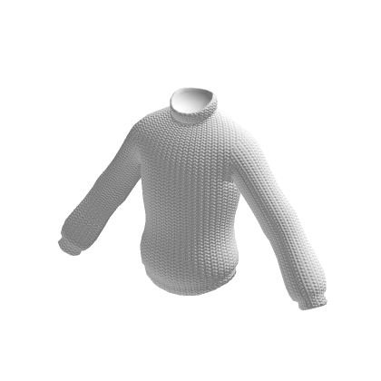 Roblox Item Stylish Knitted Sweater (White)