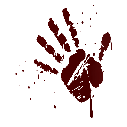 Bloody Hand Smear Png - Roblox Blood T Shirt Png, Transparent Png