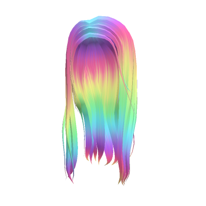 Blossom Straight Hair - Rainbow | Roblox Item - Rolimon's