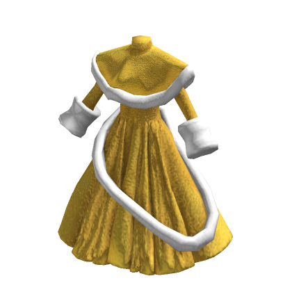 Roblox Item Grand Puffy Christmas Dress - Yellow