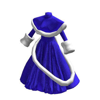 Roblox Item Grand Puffy Christmas Dress - Blue