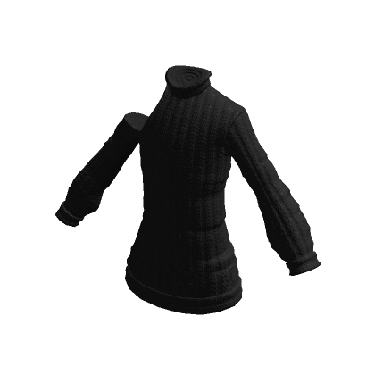 BerryBox Jan '24 Right Cold Shoulder Sweater Black | Roblox Item ...