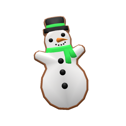 Roblox Item Christmas Gingerbread Snowman Cookie (Green)