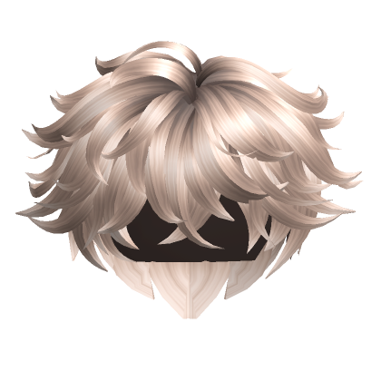 Platinum Blonde Fluffy Messy Anime Boy Hair | Roblox Item - Rolimon's
