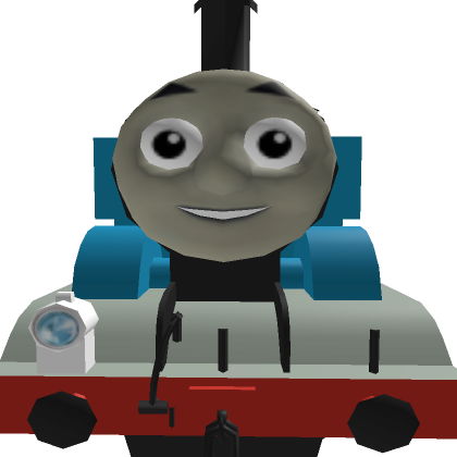 Dark blue shop train from thomas