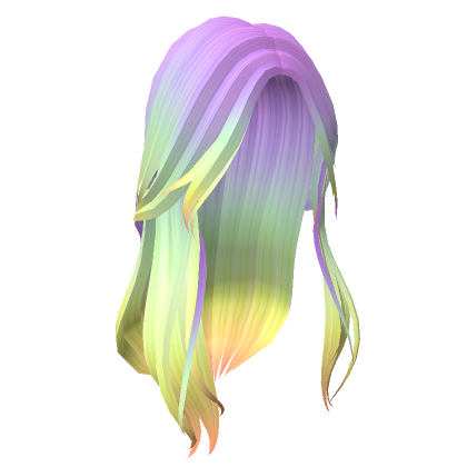 Roblox Item Aesthetic  Pastel Rainbow Long Hair